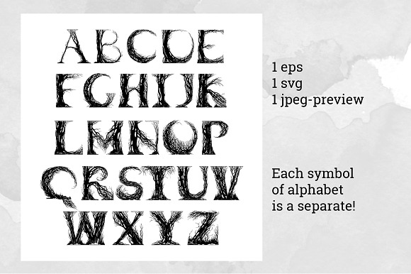 FOREST alphabet | VECTOR in Symbol Fonts - product preview 1