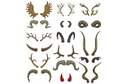 Horn vector horned wild animal and