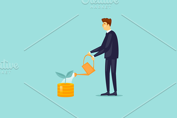 Businessman and arrow in Illustrations - product preview 5