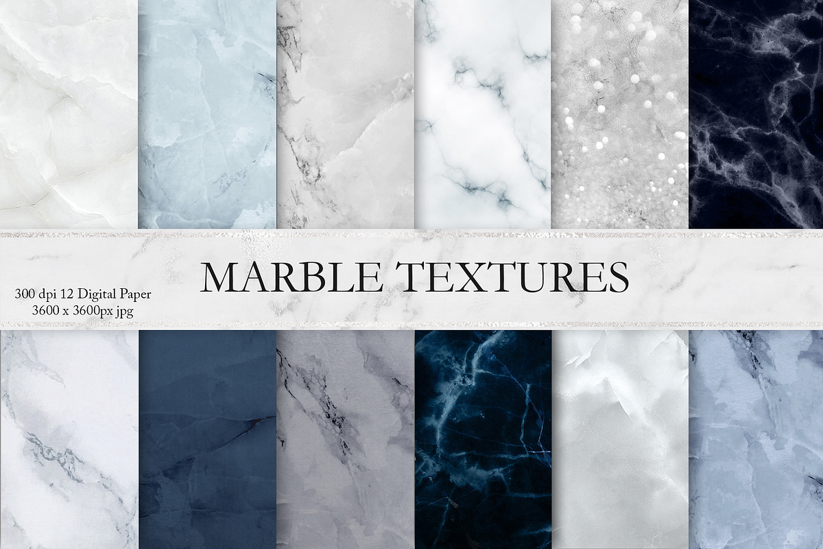 Navy Blue Marble Backgrounds in Textures - product preview 8