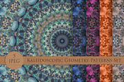 Kaleidoscopic Geometry Patterns Set