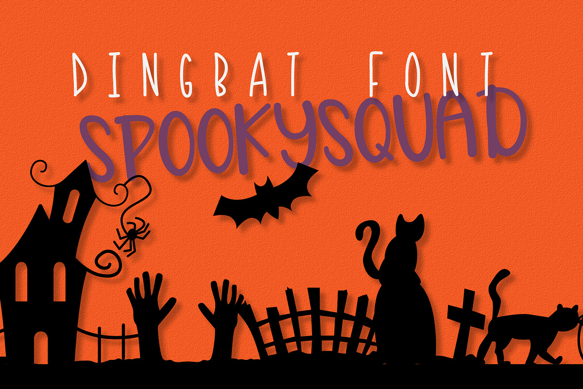 SpookySquad - Halloween Dingbat Font in Symbol Fonts - product preview 8