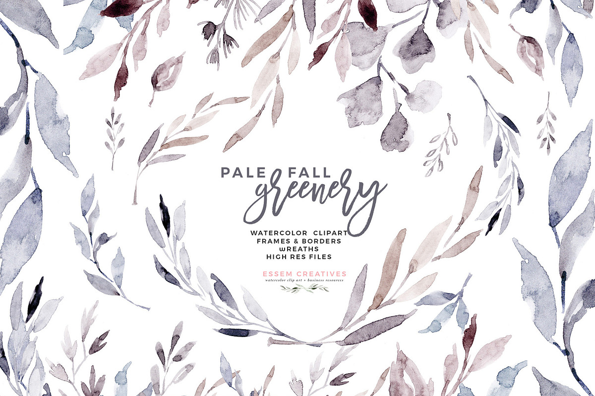 Watercolor Fall Leave Floral Clipart in Illustrations - product preview 8