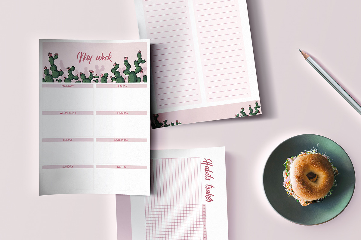 4 in 1 planner Bundle in Stationery Templates - product preview 8