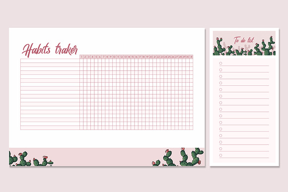 4 in 1 planner Bundle in Stationery Templates - product preview 5