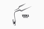 Vodka bottle logo. 