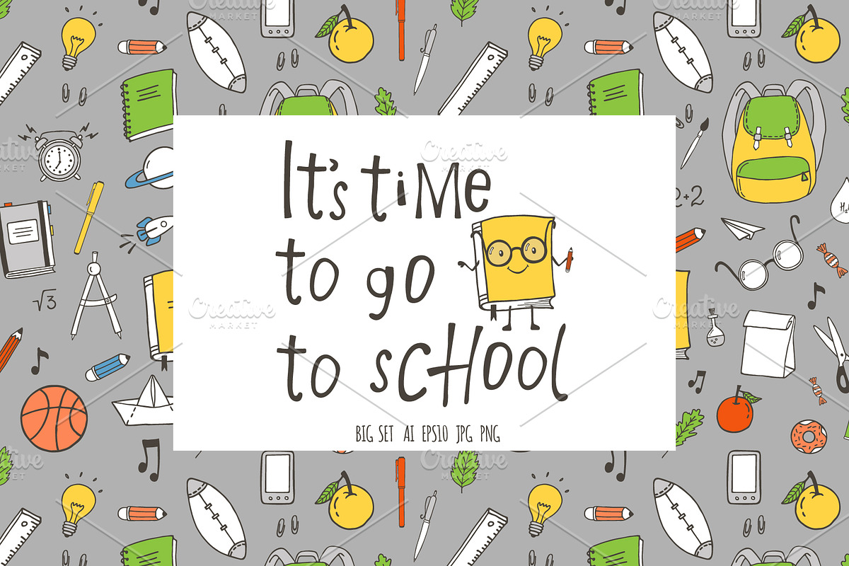 Back to school set in Illustrations - product preview 8