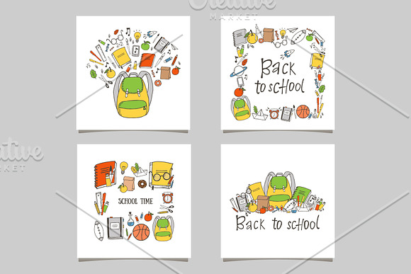 Back to school set in Illustrations - product preview 3