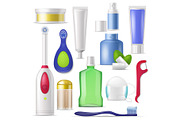 Dental hygiene vector toothbrush and
