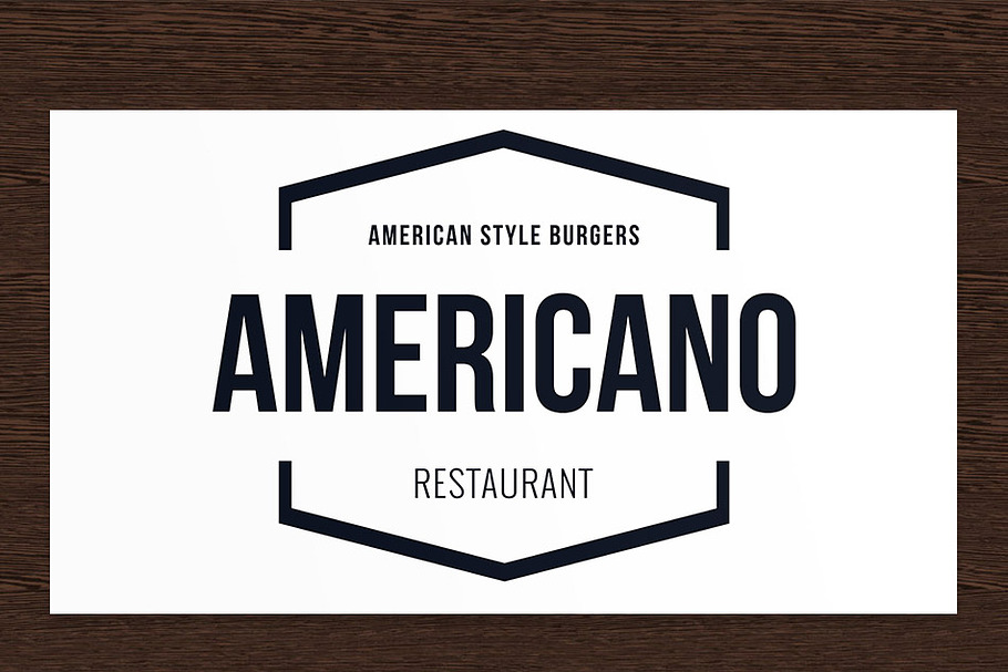 Americano Restaurant Logo - PSD