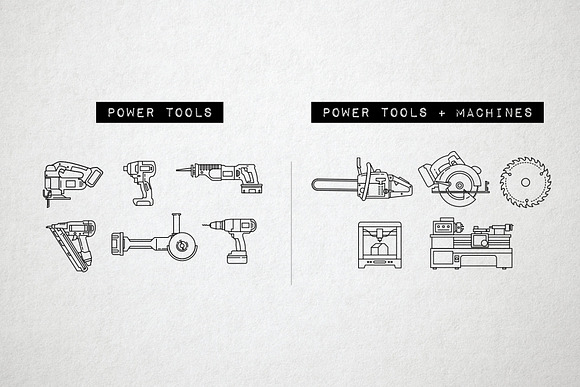 43 DIY Hand Tools Icons - Makerspace in Safety Icons - product preview 3