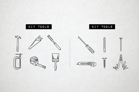 43 DIY Hand Tools Icons - Makerspace in Safety Icons - product preview 5