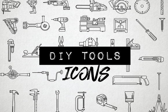 43 DIY Hand Tools Icons - Makerspace in Safety Icons - product preview 7