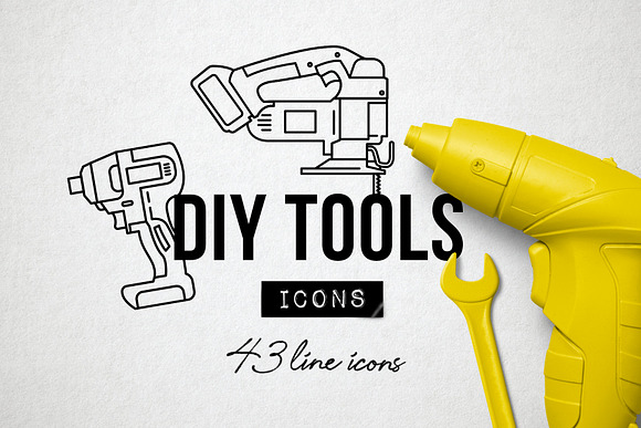 43 DIY Hand Tools Icons - Makerspace in Safety Icons - product preview 9