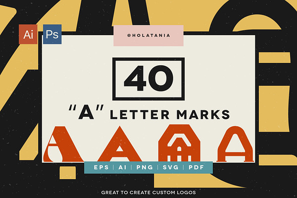 CHEAP! 40 "A" marks for custom logos