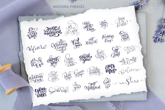 Wedding Vector Calligraphy in Objects - product preview 1