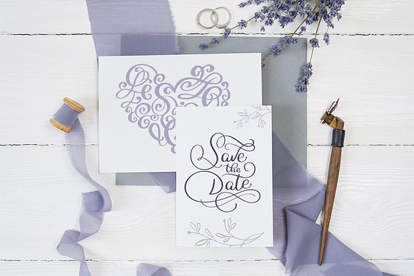 Wedding Vector Calligraphy in Objects - product preview 4