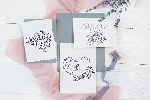 Wedding Vector Calligraphy in Objects - product preview 5