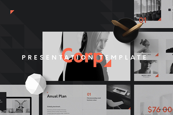 Corp Keynote Presentation Template in Keynote Templates - product preview 1