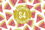 Watermelon Hand-drawn Repeat Pattern