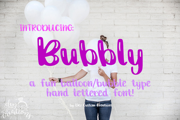 Bubbly - A Hand lettered Font 