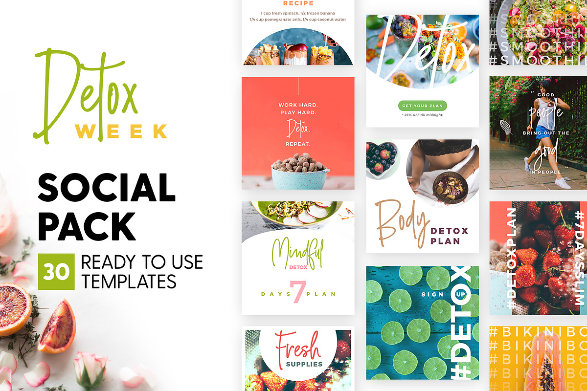 Detox Week - Social Pack in Instagram Templates - product preview 8