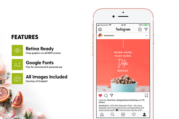 Detox Week - Social Pack in Instagram Templates - product preview 4