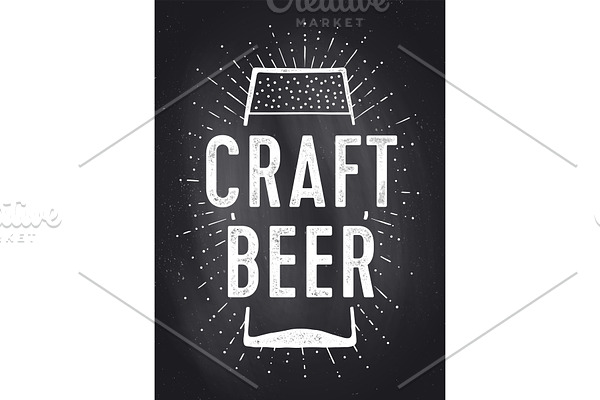 Craft Beer. Poster or banner
