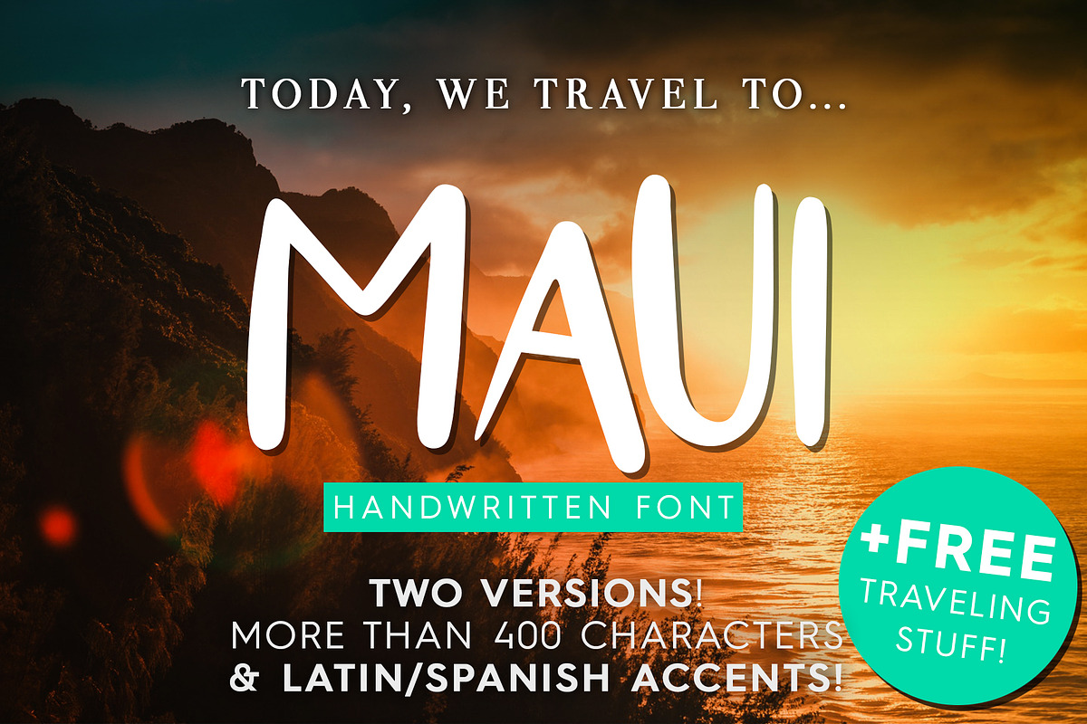 Maui - 2 Versions Handwritten Font in Fonts - product preview 8