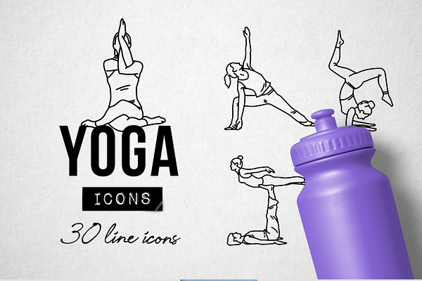 Fitness and Yoga Icons Pack