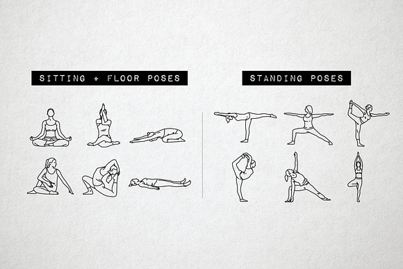 Fitness and Yoga Icons Pack in Graphics - product preview 3