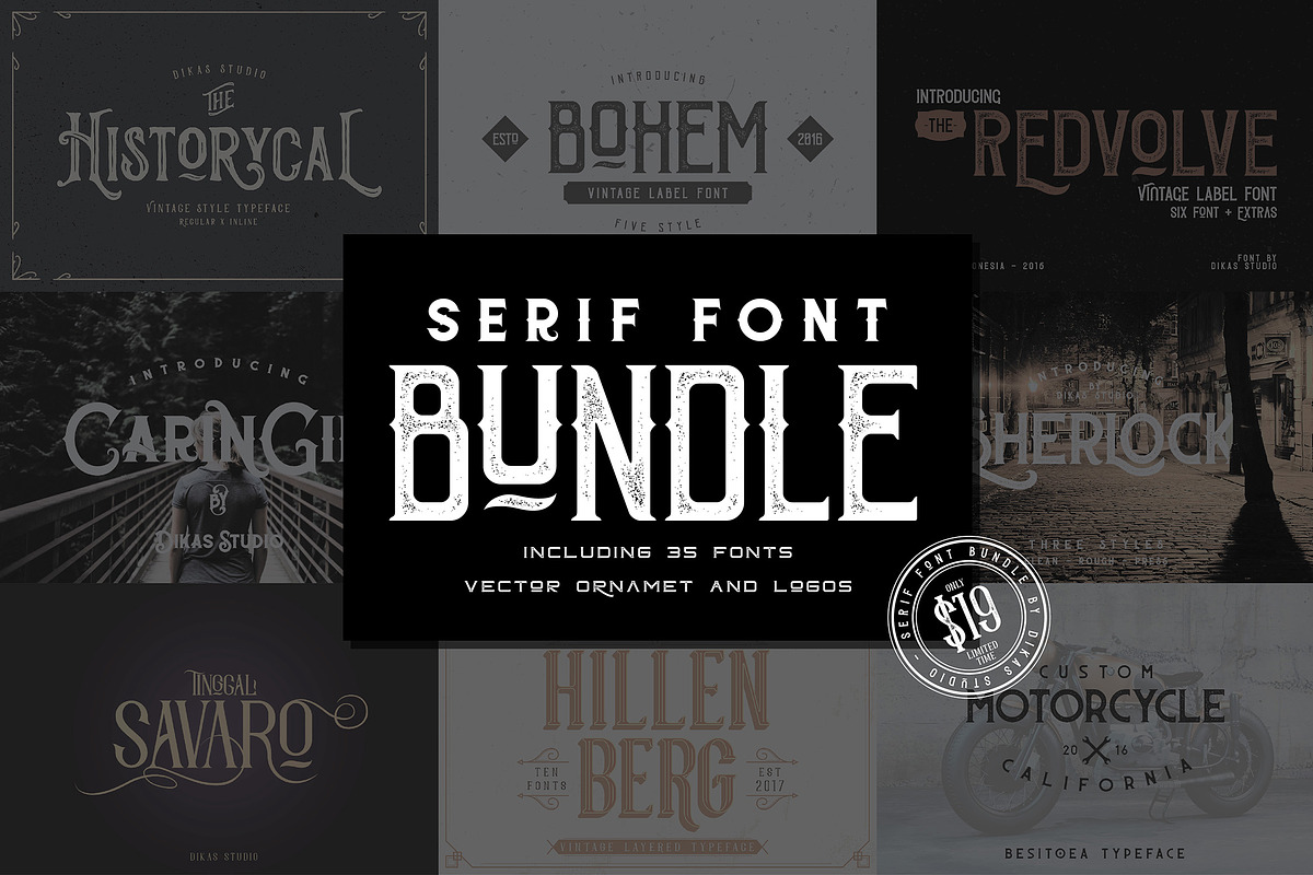 Serif Font Bundle in Display Fonts - product preview 8