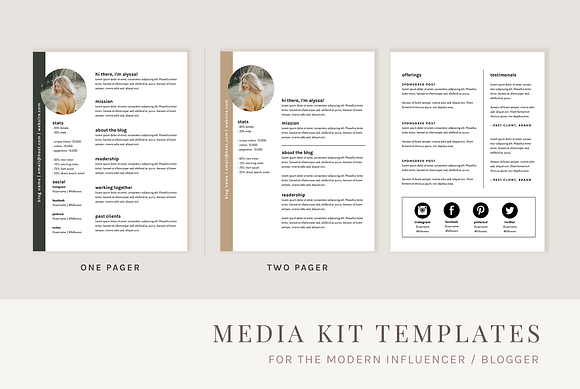 Blogger Media Kit & Biz Cards Kit in Business Card Templates - product preview 5