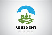 Green Resident Logo Template