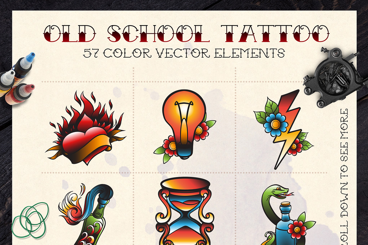 Old School Tattoo in Illustrations - product preview 8