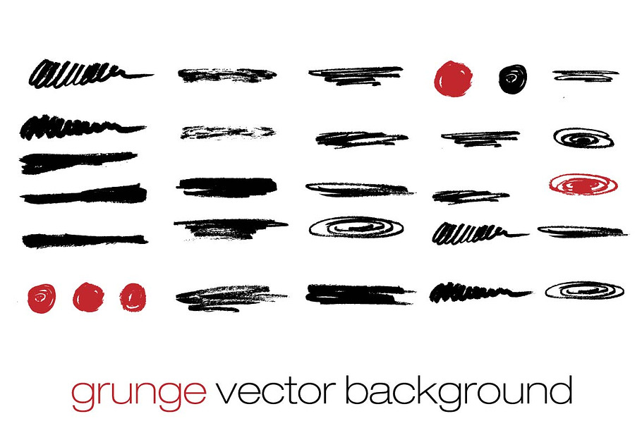 Vector set of brush strokes. in Textures - product preview 8