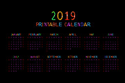 Calendar 2019 with happy children