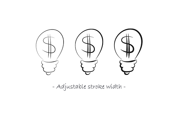 Hand Drawn Light Bulb Vectors in Illustrations - product preview 1