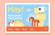 Hay! Baby Announcement Template
