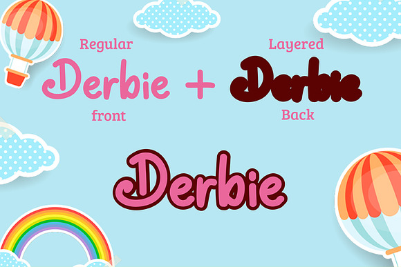Derbie & Cuttie in Display Fonts - product preview 4