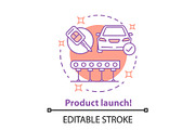 Product launch concept icon