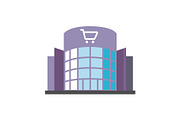 Shopping centre color icon