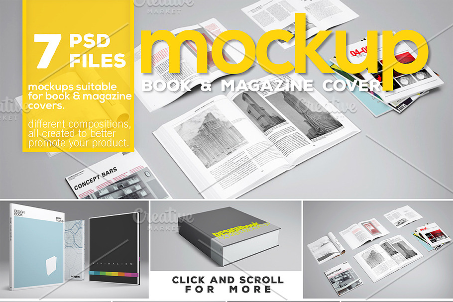 Book & Magazine Cover Mockup in Print Mockups - product preview 8