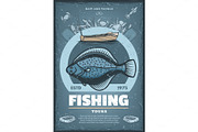 Vintage poster for fishing tours