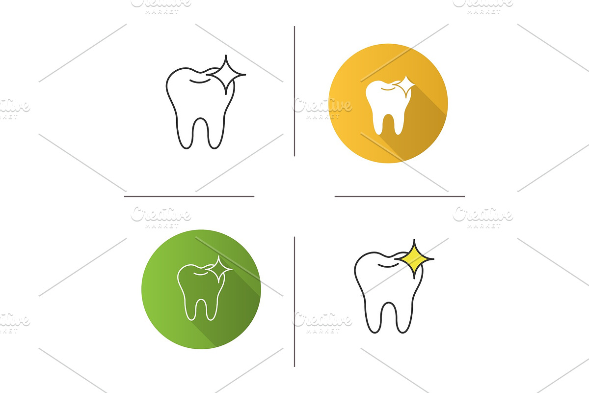 Healthy shining tooth icon in Graphics - product preview 8