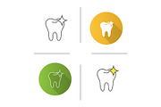 Healthy shining tooth icon