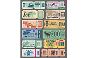 Tickets of zoo animals and fish
