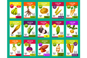 Price cards for exotic vegetables