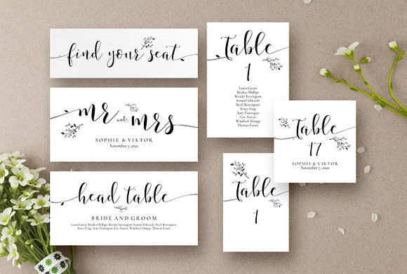 Rustic Wedding Seating Cards, Sophie in Wedding Templates - product preview 2