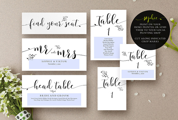 Rustic Wedding Seating Cards, Sophie in Wedding Templates - product preview 8